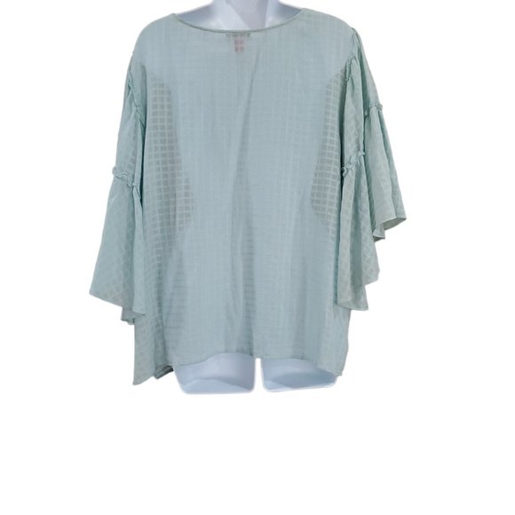 VINCE CAMUTO 3/4 Flutter Bell Sleeve Top Size 1X - Picture 6 of 9